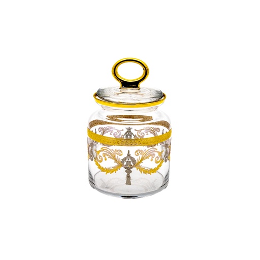 Patterned Candy Jar - Gold/Platinum