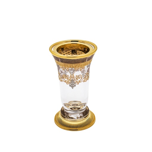Metal Decorative Incense Burner - Gold/Platinum