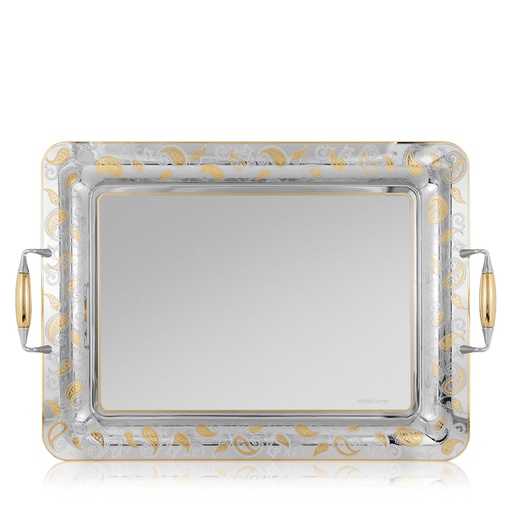 Pareo 5 Rectangular Mirror Gold Serving Tray