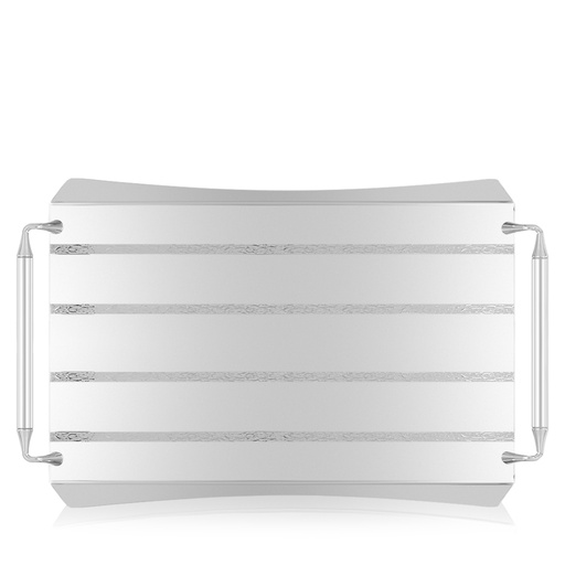 Lines Inox Rectangular Serving Steel Tray