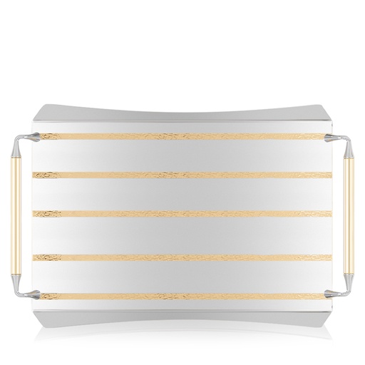Rectangular Gold Lines Tray 