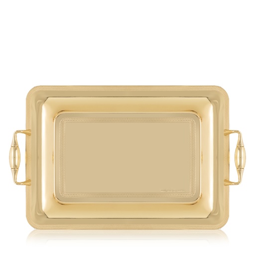 صينية تقديم مستطيلة بلون ذهبي