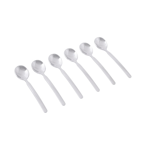 Stainless Steel Wide Handle Mocca Spoon Set - 6pcs
