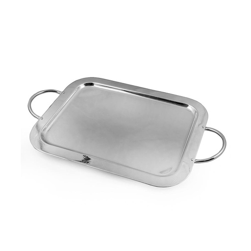صينية مستطيلة مطلية بالفضة - 33*43سم