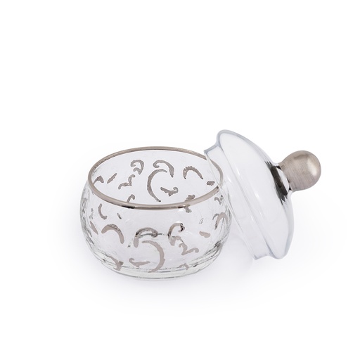 Handmade Glass Sugar Cup With Lid