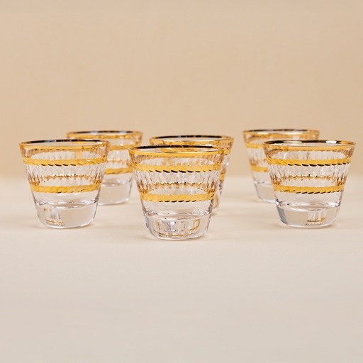 طقم قهوة عربية جولدن لاين - 6 قطع