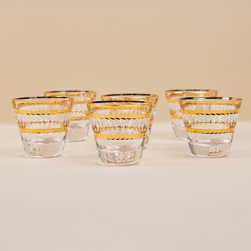 طقم قهوة عربية رويال جولد - 6 قطع