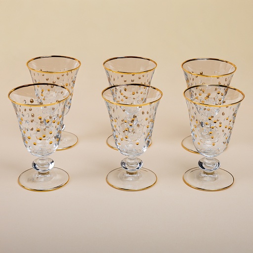 طقم كاسات رويال جولد - 6 قطع