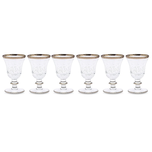 طقم كؤوس زجاجية شفافه - 6 قطع