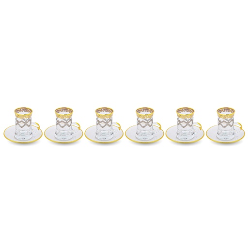 Glass Tea Istikana Set - 6pcs