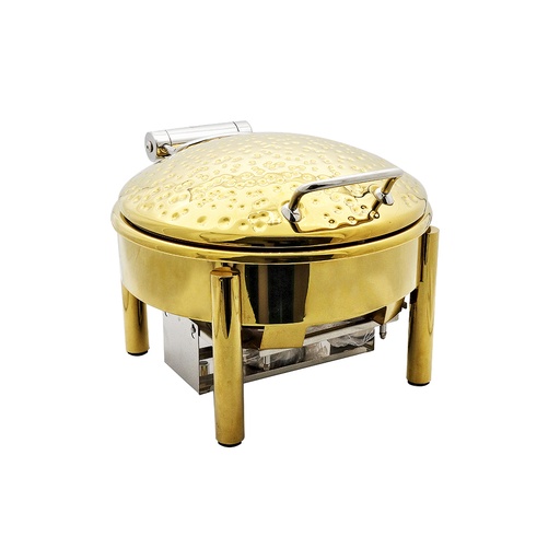سخان طعام مستدير ذهبي بغطاء ميكانيكي - 4 لتر 