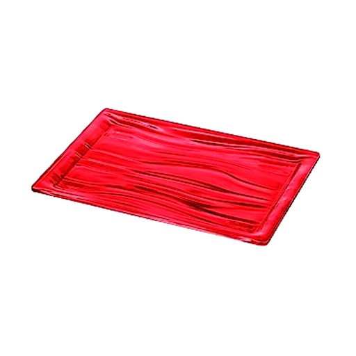 Aqua XL Rectangular Tray - Red