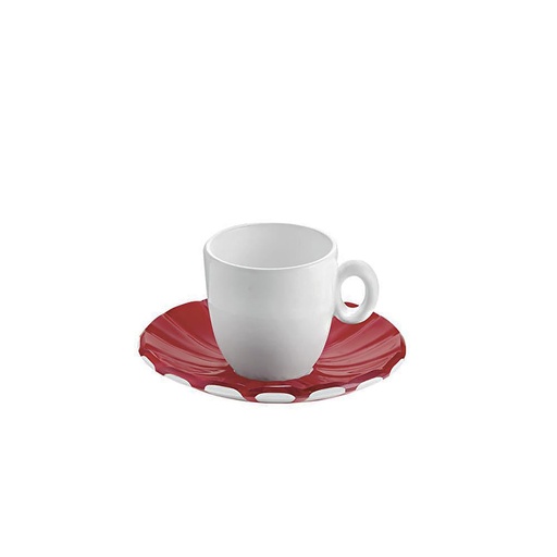 Grace 2 Piece Espresso Set - Red