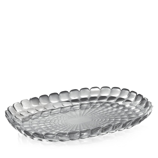 Tiffany Medium Oval Tray - Transparent Grey 