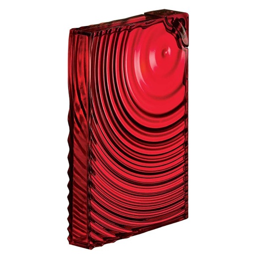 On The Go Ripples Flat Water Bottle - Red