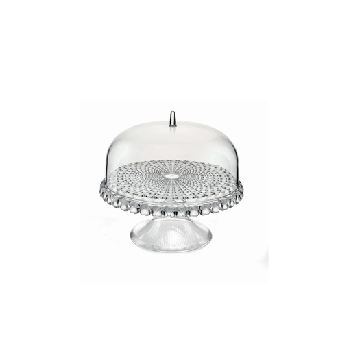 Small Cake Stand With Dome Tiffany - Clear