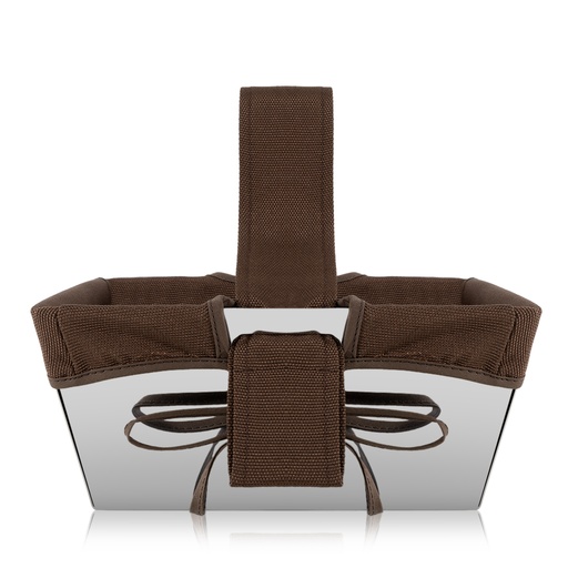 Stainless Steel Bread Basket - Brown 