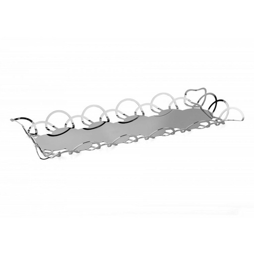 Rectangular Stainless Steel Mirror Tray - 47 x 19 cm