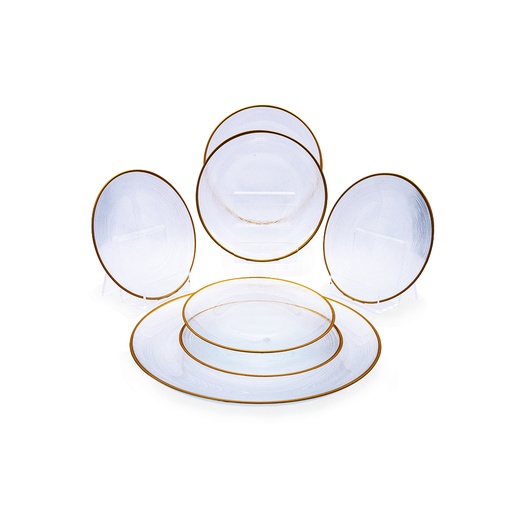 طقم أطباق تقديم كيك كيف جي سي 7 قطع