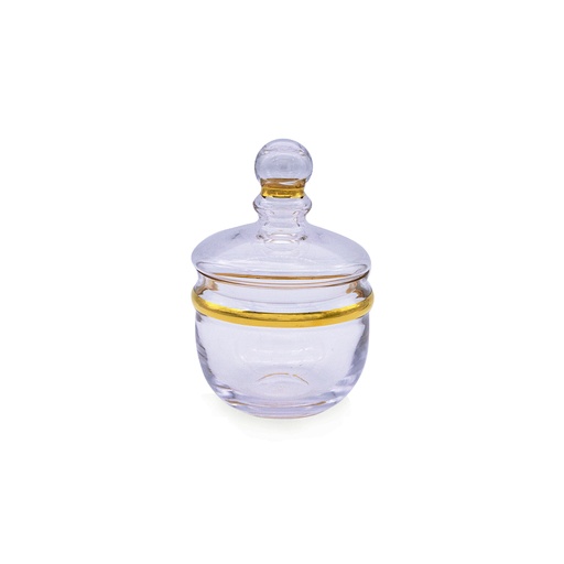 وعاء سكر داليا بحافة ذهبية