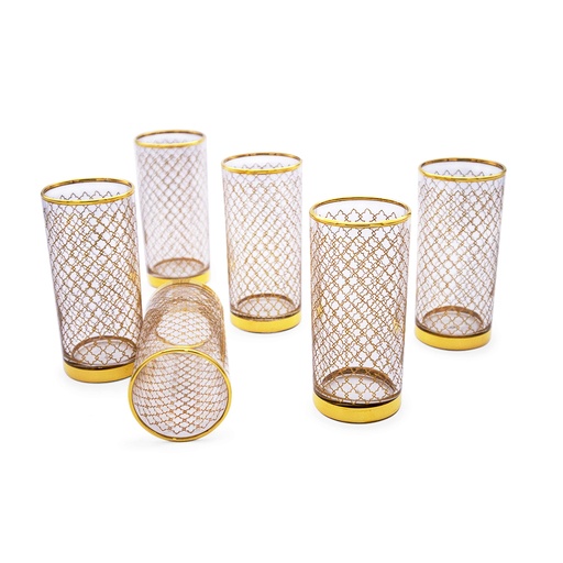 Plex Gold Long Drink Glass - 6pcs
