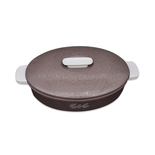 حافظة طعام بيضاوي معزول 2.8 لتر - بني