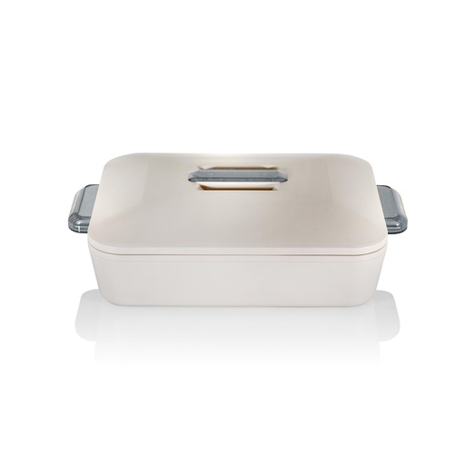 حافظة طعام مستطيل معزول كولورادو 2.8 لتر - أبيض/رمادي